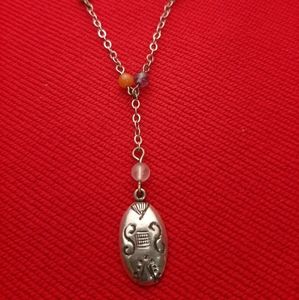 Multi Colored Gemstone 925 Sterling Silver Necklac